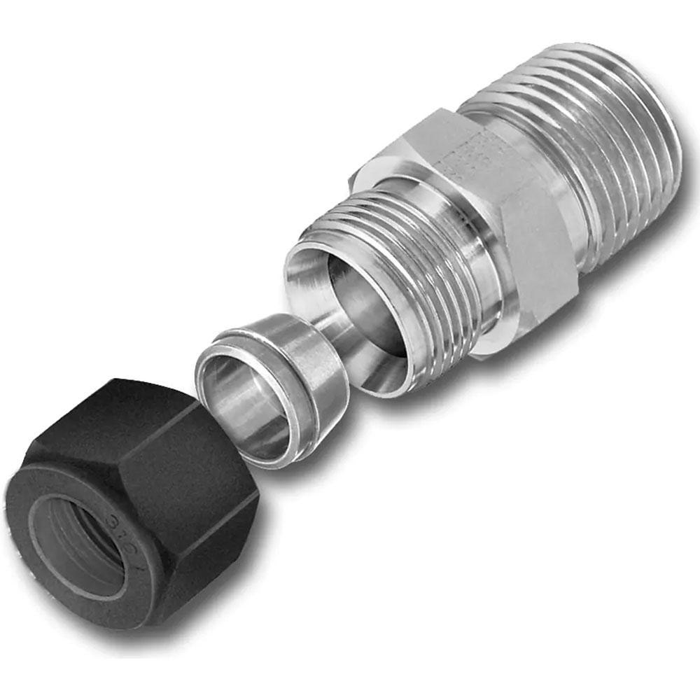 Compression Tube Bulkhead Connector: 1/2